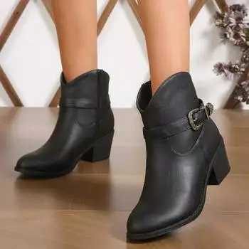 Большие размеры женские сапоги осенние женские однотонные ботильоны модные ковбойские сапоги на высоком каблуке весенние женские остроносые сапоги 36 светло-коричневого