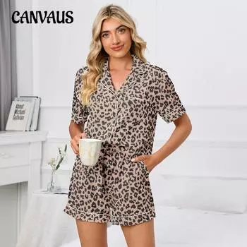 Большие размеры женские шорты с принтом в горошек и короткими рукавами, домашняя пижама, повседневный костюм S чёрный