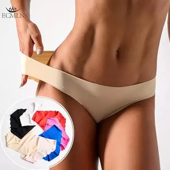 Большие размеры женского нижнего белья трусики Ice Silk бесшовные спортивные невидимые трусы с низкой талией сексуальные трусы S белый