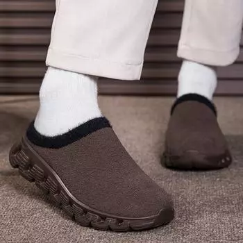 Большие размеры зимние хлопковые тапочки женские теплые домашние пушистые тапочки пара шерстяные полубархатные домашние хлопковые туфли 35