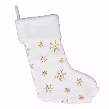 Большие рождественские носки с вышитыми снежинками и пайетками, украшения для носков для семейного праздника