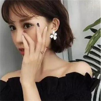 Большие серьги-гвоздики в виде цветка для женщин, корейский креативный дизайн, темперамент, индивидуальность, ювелирные изделия, подарок девушке, Brincos зелёный