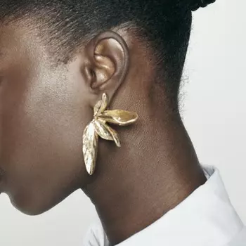 Большие серьги трехмерные ретро украшения женские серьги-гвоздики 4.9*3.8cm