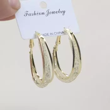 Большие сетки кристалл геометрия овальные серьги-кольца для женщин новые модные женские серьги-подвески подарок девушке жёлтый