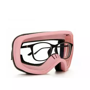 Большие сферические очки для езды на открытом воздухе для близорукости/Hx06 двухслойные противотуманные горнолыжные очки серебряный