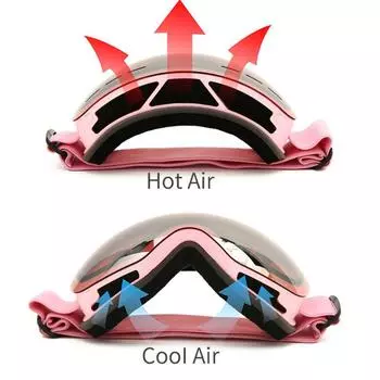 Большие сферические очки для езды на открытом воздухе для близорукости/Hx06 двухслойные противотуманные горнолыжные очки серебряный