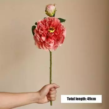 Большие шелковые пионы искусственные цветы высокого качества имитация пиона европейский стиль искусственные цветы букет для свадьбы домашний декор 1 шт темно-розовый