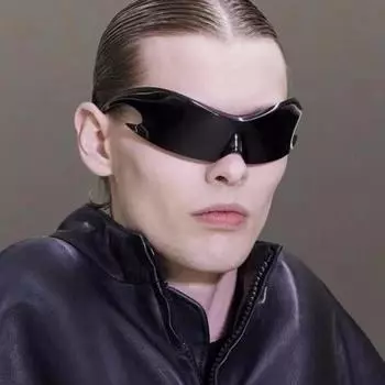 Большие сиамские солнцезащитные очки для мужчин, ослепительные велосипедные солнцезащитные очки без оправы с защитой от ультрафиолетового излучения серый