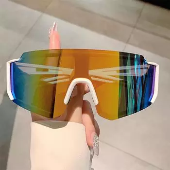 Большие спортивные очки для активного отдыха для женщин и мужчин, антибликовые очки для катания на лыжах и сноуборде, винтажные ветрозащитные солнцезащитные очки для активного отдыха UV400 #469860 A