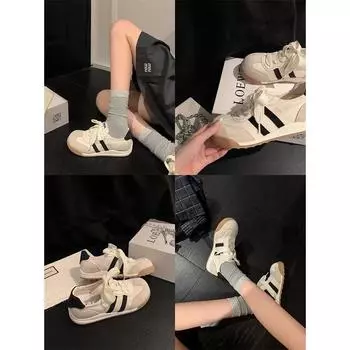 Большие уродливые милые кроссовки для тренировок в немецком стиле для женщин 2025 года, новые, с небольшим увеличением высоты, удобные, для отдыха и спорта, обувь Forrest Gump 35 белый