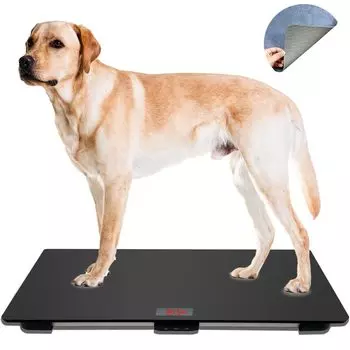 Большие весы с максимальной точностью взвешивания, подходят для крупных собак/животных 80x50 см, нескользящая накладка, 100 кг, 10 г, черные,