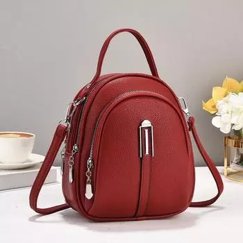 Большие вместительные новые женские сумки - модные и универсальные, повседневные и иностранные, простые, через плечо, с первоклассным чувством Length 19 width 9 height 21cm чёрный