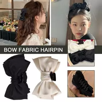 Большие заколки для волос Для женщин и девочек аксессуары для волос банты корейские Йога новые Головные уборы банты для волос краб fa X1D3 black-one size