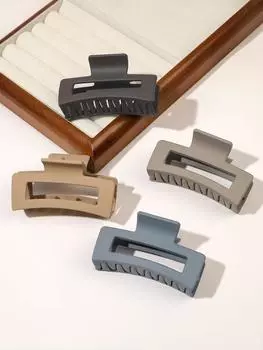 Большие заколки-крабы для волос 4 шт. Прямоугольные большие заколки для густых волос Нескользящие акриловые банановые зажимы Аксессуары для волос для женщин Size fits all