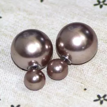 Большие жемчужины конфеты серьги резиновые двухсторонние женские 16mm*8mm