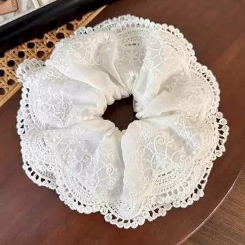 Большие женские кружевные резинки для волос, эластичная резинка для волос, держатель для хвостика, повязка, резинка-скранчи, резинка, женские аксессуары для волос, головной убор