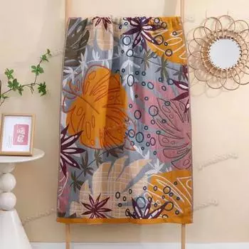 Большое банное полотенце из хлопчатобумажной марли 80X160 см, впитывающее, мягкое, унисекс, одеяло для обеденного перерыва, банное полотенце, быстросохнущее 80X160cm