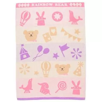 Большое банное полотенце с радужным медведем, полотенце, одеяло, полотенце Имабари, цирк (Большой, розовый)