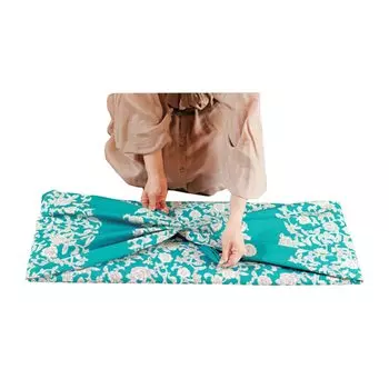 Большое кимоно Sunny Made in Eco Interior Table Цветочный узор и птицы [Amatemari] Furoshiki, Накидка, 150 см, Musumi, Одежда, Япония, Стильный, Милый,