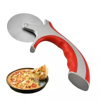 Большое колесо для резки пиццы, лезвие из нержавеющей стали, защита пальцев, удобная ручка, универсальный дизайн премиум-класса, универсальный нож для пиццы