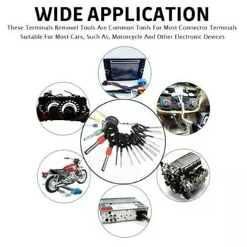 Большое количество съемных деталей, автомобильные ручные инструменты, набор проводов, экстрактор штифтов, инструмент для съема проводов