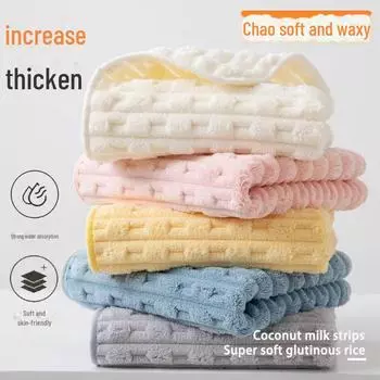 Большое, мягкое, впитывающее полотенце из кораллового флиса для мужчин и женщин — безворсовое и лучше, чем чистый хлопок Thick Version