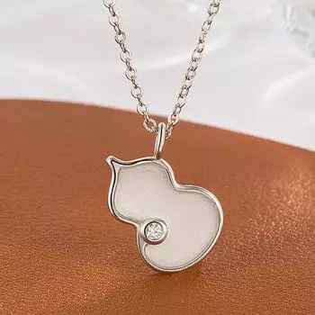 Большое ожерелье из тыквы-имитации рябчика, простая и атмосферная женская цепочка на ключицу с ветром