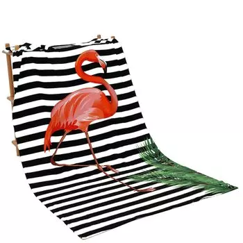 Большое пляжное полотенце из микрофибры для ванной, быстрое и стильное [Jotml], полотенце, сушилка, впитывающее, дышащее, бассейны, пляжи, путешествия, (Фламинго)