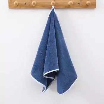 большое пляжное полотенце мужское банное полотенце коралловый флис носимая банная юбка для купания и плавания быстросохнущее взрослое мягкое не скатывающееся Blue towel 1pcs