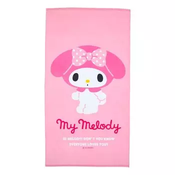 Большое полотенце SANRIO My Melody из хлопка Ширина 80 x Глубина x Высота 150 см Принадлежности для бассейна Место для имени на бирке Пляжное полотенце Полотенце для отдыха 178110 100% Прибл.. 0.2
