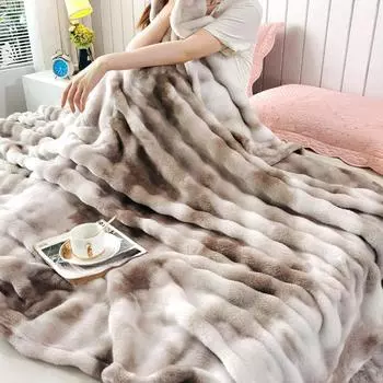 Большое пузырчатое флисовое одеяло с рисунком тушью, двухстороннее молочное флисовое одеяло с кондиционером, шаль, одеяло 100x150cm белый