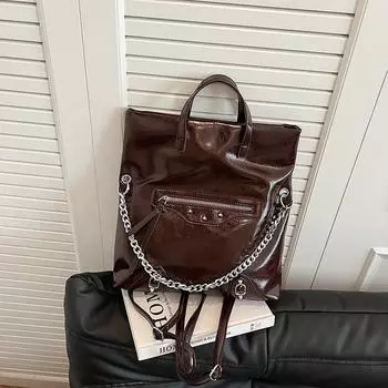 Большое внутреннее отделение для женщин, мягкая спинка, молния, плутониевая ручка, мягкая спинка, швейная линия, рюкзаки