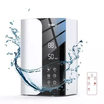 Большой 5 л, совместимый с ультразвуковой подачей воды с 3 уровнями объема тумана, большой пульт дистанционного управления, ультразвуковой интеллектуальный увлажнитель воздуха для дома