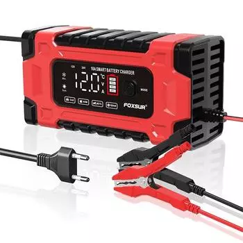 Большой экран, 12V24V10A, автомобильное зарядное устройство, умный импульсный ремонт, зарядное устройство для мотоцикла, автоматическое отключение, автомобильные аксессуары