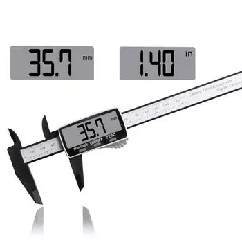 Большой экран 150 мм 6 дюймов ЖК-цифровой электронный штангенциркуль из углеродного волокна микрометр измерительный инструмент