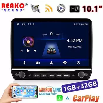 Большой экран с кнопкой автомагнитолы для LADA Hyundai Kia Skoda Универсальный головной хост Мультимедийный проигрыватель Стерео Навигация GPS 2din 4 core 1GB+32GB carplay