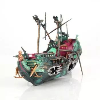 Большой аквариум украшения лодка аквариум корабль воздушный разделение кораблекрушение декор аквариума