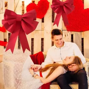 Большой бант DIY Материал Eva Рождественская елка Свадебная вечеринка Весенний фестиваль Новый год Настенное наружное украшение для дома Декор входной двери