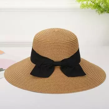 Большой бант из бумаги соломенная шляпа универсальная модная купольная большая широкополая Хепберн Интернет-знаменитость прямая трансляция горячая one size fits all хаки