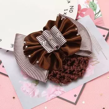 Большой бант Кристалл медсестра циркон заколки для волос крышка сетка корейский пучок снуд конский хвост клип женские весенние зажимы красный