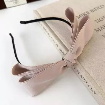Большой бант Обруч для волос Девочки Милые Простые Повязки на голову для Женщин Темпераментная Повязка для волос Сатиновая Двойной бант Повязка для волос Модный Головной убор Подарок