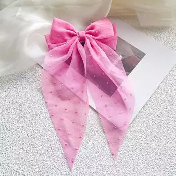 Большой бант повязка на голову заколка для волос для женщин модная простая однотонная атласная пружинная заколка бант для хвостика подарок для вечеринки