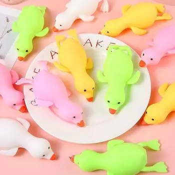 Большой белый гусь игрушка для снятия стресса артефакт милый виниловый медленно отскакивающий утка интернет знаменитость мультфильм дыхательная игрушка для снятия стресса разноцветный