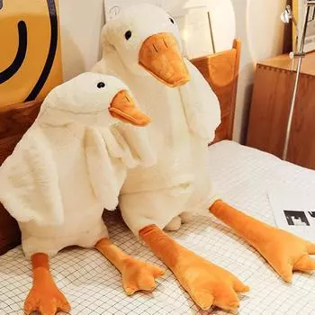 Большой белый гусь плюшевая игрушка плюшевая кукла подушка для сна обнимашка плюшевая игрушка кукла обнимашка подарок на день рождения диванная подушка украшение дома