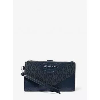 БОЛЬШОЙ БОЛЬШОЙ РЕСТОЛЕТ MICHAEL KORS JET SET TRAVEL С ДВОЙНОЙ МОЛНИЕЙ 35R4STVW3B394 ТЕМНО-СИНИЙ МУЛЬТИ