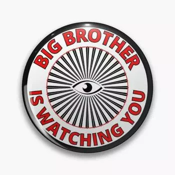 Большой Брат смотрит, как ты соблюдаешь и O, настраиваемая брошь на мягкой пуговице, ювелирное изделие, модный женский воротник, креативный металлический забавный