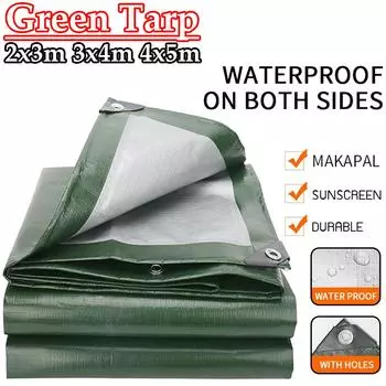 Большой брезентовый водонепроницаемый прочный тент 2x3 м 4x5 м, укрепленный многоцелевой тент для сада и заднего двора