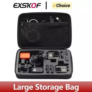 Большой чехол для хранения и переноски для GoPro Hero 12 11 10 9 8 7 6 SJCAM Insta360 X2 X3 X4 DJI Osmo Action 4 3 2 Аксессуары для камер