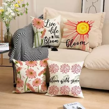 Большой чехол для подушки, супермягкий вельветовый чехол, полосатый декоративный чехол для кровати, дивана, весеннего домашнего декора 45 см One Size