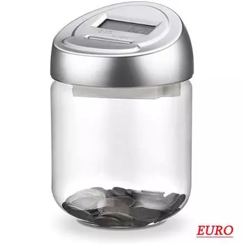 Большой цифровой креативный модный ЖК-экран для подсчета монет, экономия денег, автоматизированная копилка, копилка, банка для монет, электронная монета Type-A прозрачный